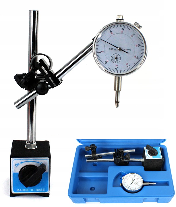 CZUJNIK ZEGAROWY STATYW MAGNETYCZNY 0-10MM+WALIZKA