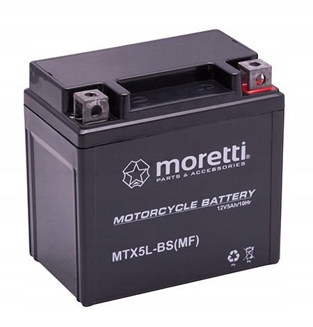 Akumulator motocyklowy AGM MTX5L-BS 12V 5Ah 70A