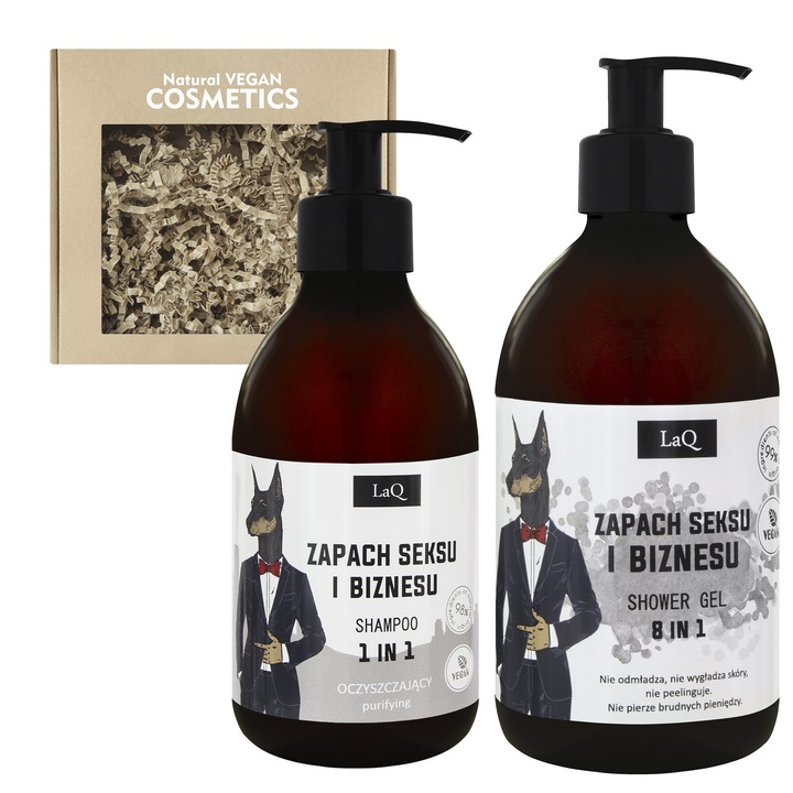 Żel pod prysznic 500 ml i szampon 300 ml DOBERMAN