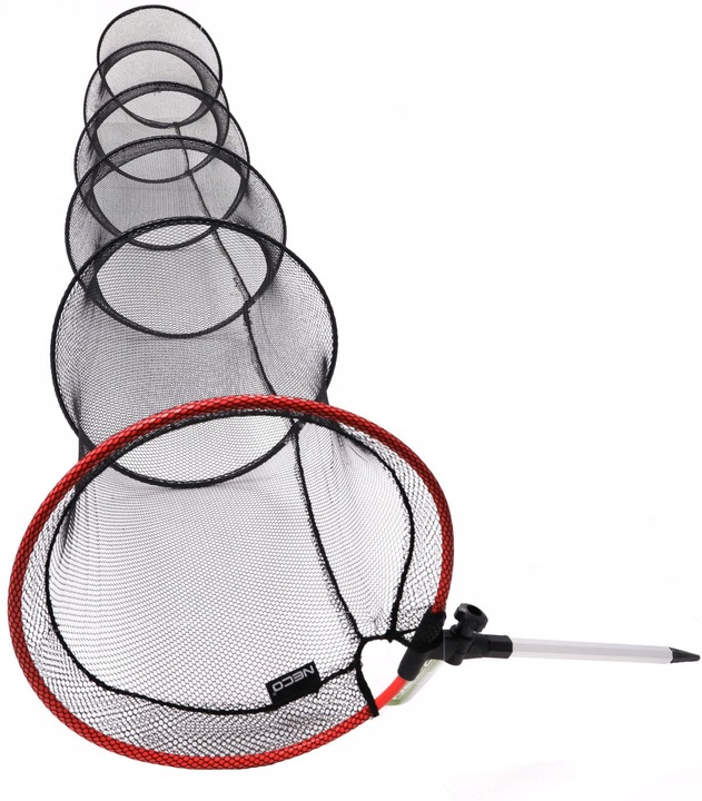 SIATKA WĘDKARSKA SADZYK 2M 35CM SZTYCA 6 OBRĘCZ NECO