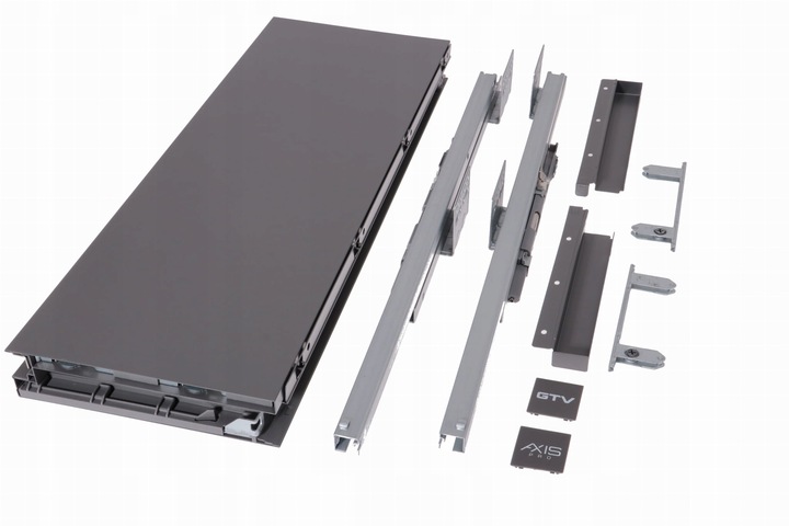 Szuflada GTV Axis PRO antracyt Bardzo Wysoka 500 H199 L500 199 3D 40kg
