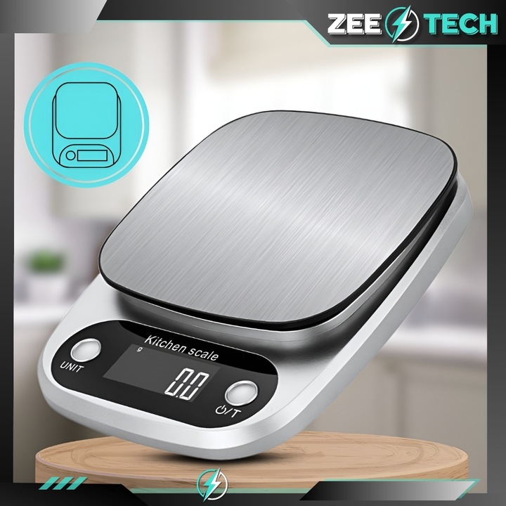 WAGA KUCHENNA ELEKTRONICZNA PRECYZYJNA 1 g | 5 kg TARA JUBILERSKA +