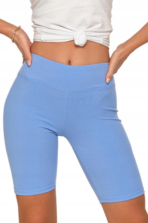 Prążkowane Kolarki Legginsy z Wysokim Stanem Fit Getry Sportowe MORAJ L/XL