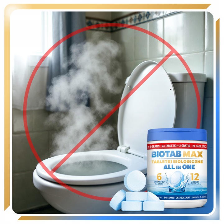 Bakterie do szamba Tabletki na Rok + Tłuszcze All in One Tabletki do