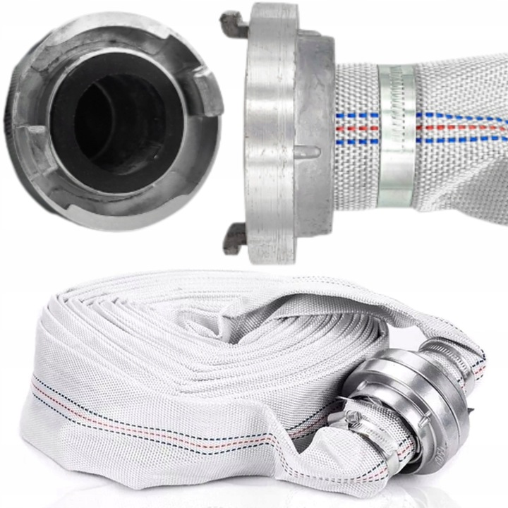 WĄŻ STRAŻACKI DO SZAMBA BRUDNEJ WODY 2 cale 52mm 20m SZYBKOZŁĄCZA DO POMPY