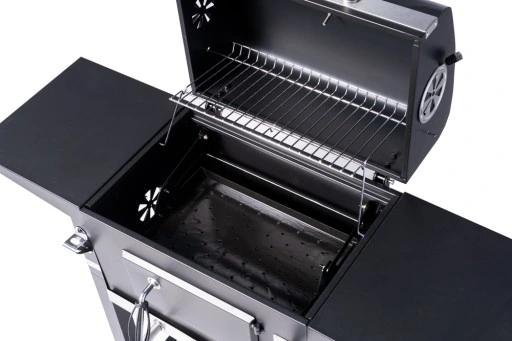 GRILL GRIL OGRODOWY WĘGLOWY POKRYWA POPIELNIK TERMOMETR