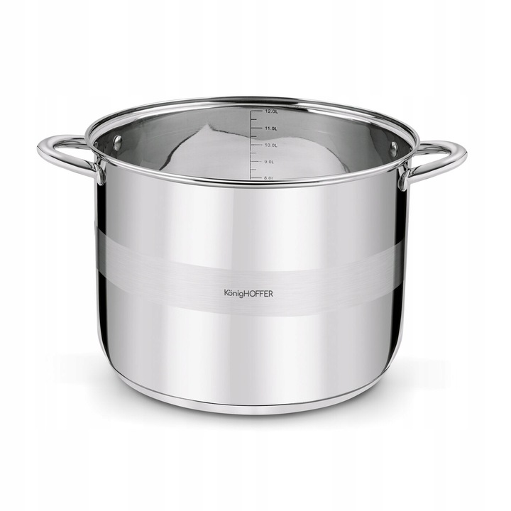 GARNEK Indukcja STALOWY DUŻY Wysoki Gastronomiczny Konighoffer Faro 12 l