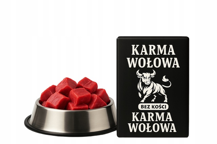 MIĘSO MROŻONE DLA PSA BEZ KOŚCI WOŁOWE BARF 100% 10 KG WOŁOWINA ŚWIEŻE