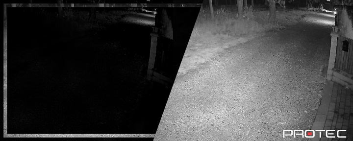 Monitoring cyfrowy IP 4 kamery 4Mpx PoE wbudowany mikrofon online bez dysku