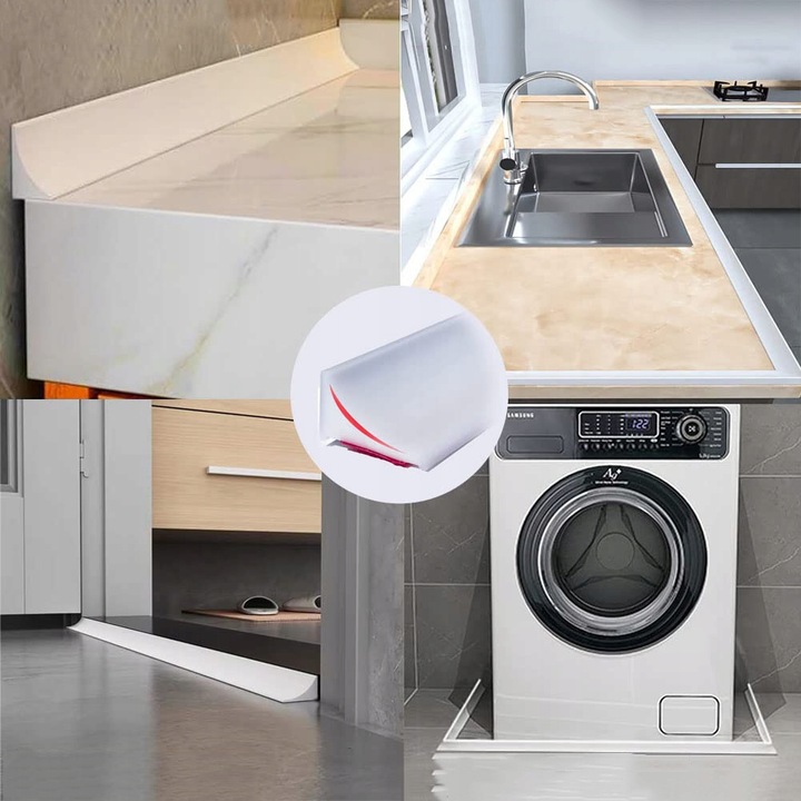 2M SAMOPRZYLEPNA LISTWA ZATRZYMUJĄCA WODĘ DO WANNY, LISTWA