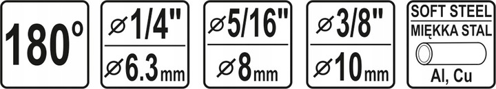 YATO GIĘTARKA DO RUR RUREK PRZEWODÓW HAMULCOWYCH 6-10 MM kąt gięcia