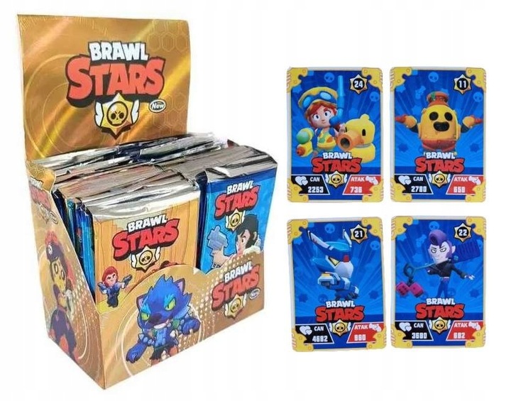 KARTY BRAWL STARS 288 KART MEGA BOX ZESTAW 36 SASZETEK KART