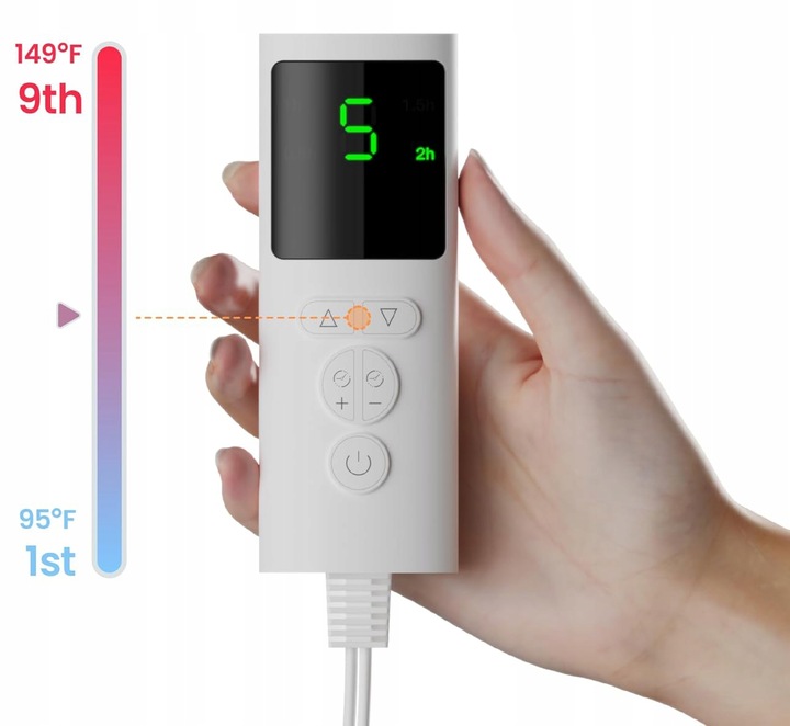 DUŻA PODUSZKA ELEKTRYCZNA PODGRZEWANA TERMOFOR MATA ROZGRZEWAJĄCA XL 60x30