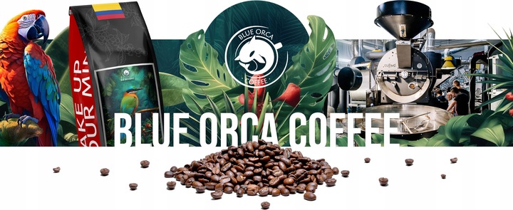Kawa ziarnista 1kg Kolumbia Świeżo Palona 100% ARABICA - Blue Orca Coffee
