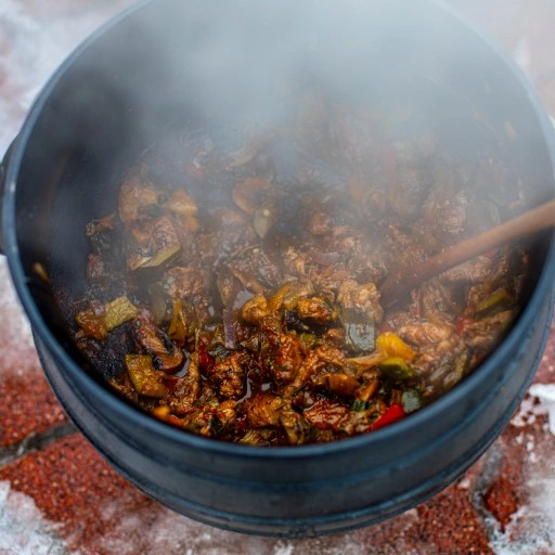 KOCIOŁEK Myśliwski 100% ŻELIWO GARNEK OGNISKO 7L