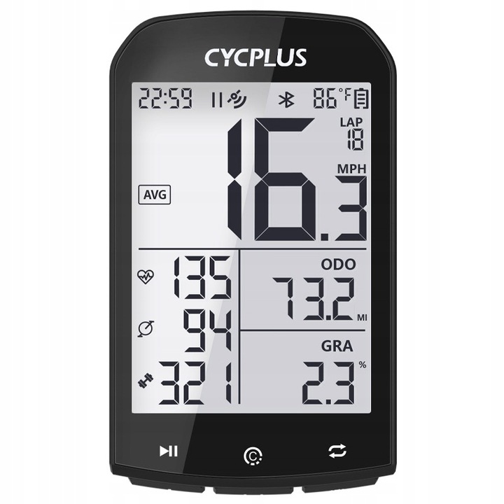 CYCPLUS licznik rowerowy Bluetooth ANT+ GPS