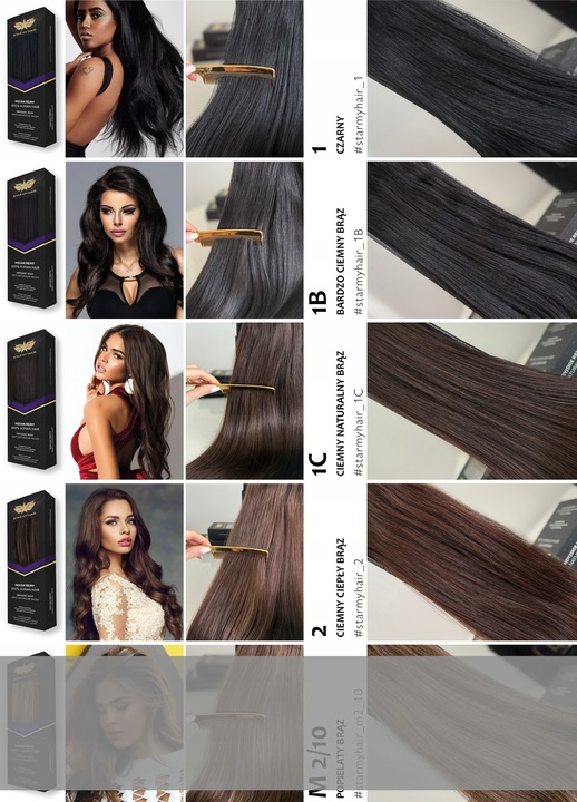 Włosy doczepiane naturalne CLIP-IN 50-55cm 3 taśmy