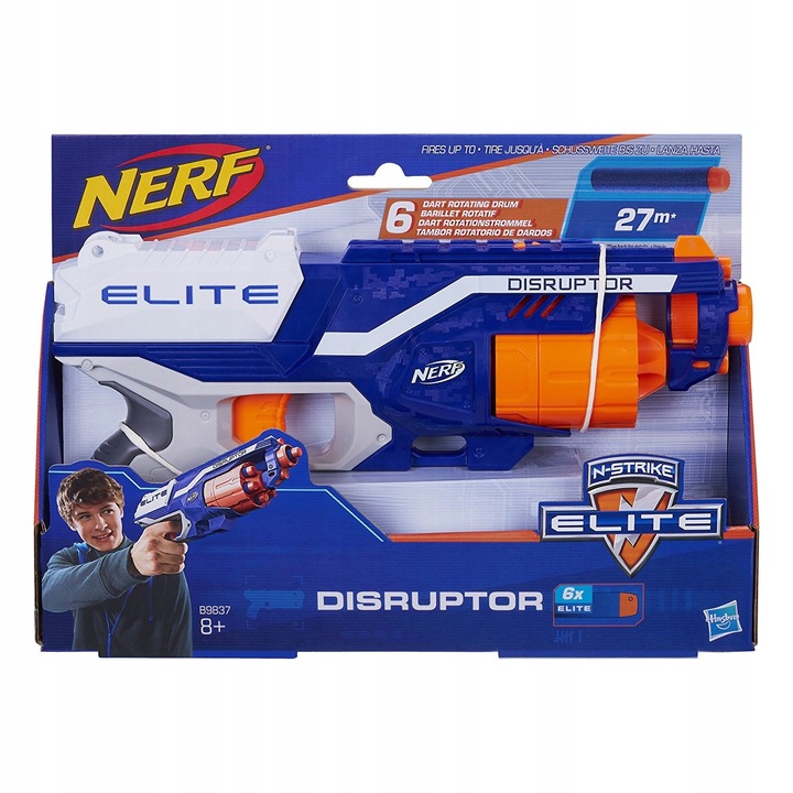 PISTOLET NERF ELITE DISRUPTOR NA STRZAŁKI +DODATKI