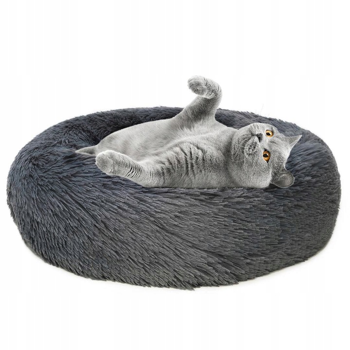 LEGOWISKO WŁOCHATE PLUSZOWE DLA KOTA CIEPŁE I MIĘKKIE POSŁANIE S 50cm