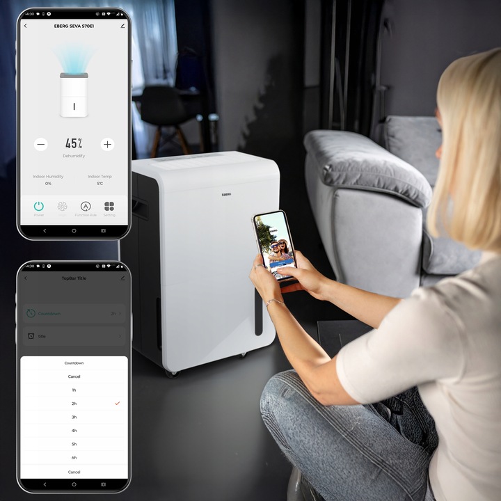 Osuszacz powietrza SEVA pochłaniacz wilgoci cichy wydajny aż 70L/24h +