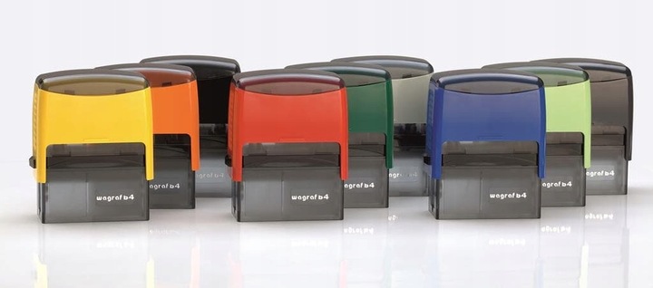 WAGRAF B2 - Pieczątka do 4 wersów - 12 kolorów obudowy do wyboru - IMIENNA