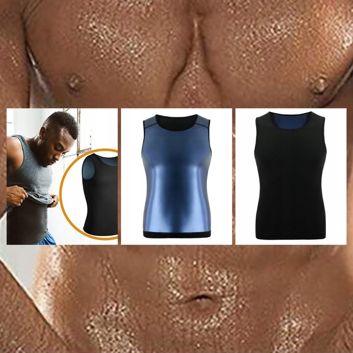 KOSZULKA MĘSKA TRENINGOWA SAUNA ODCHUDZAJĄCA L/XL