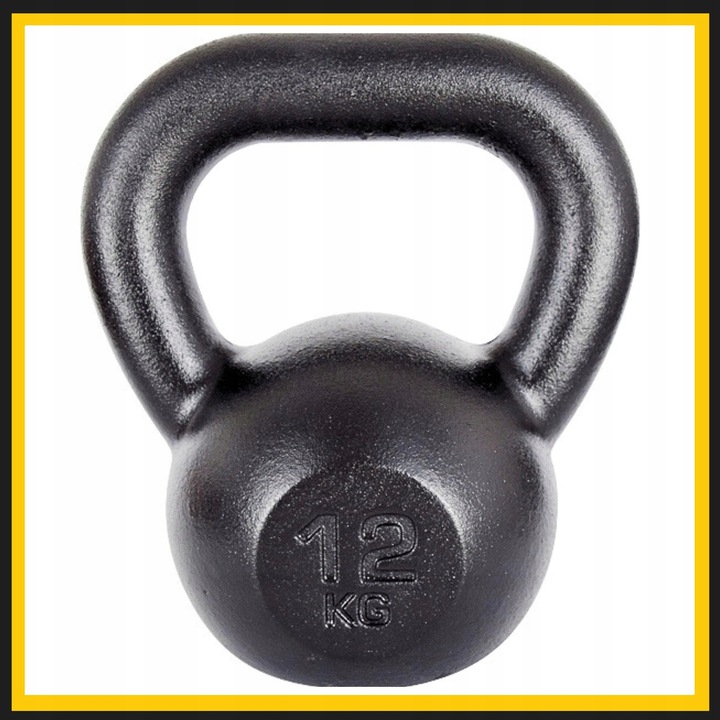Kettlebell żeliwny odważnik kula kettle 12kg