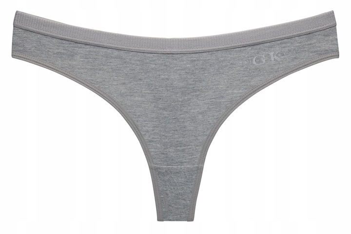 Majtki stringi damskie bawełniane GK zestaw gładkie z napisem