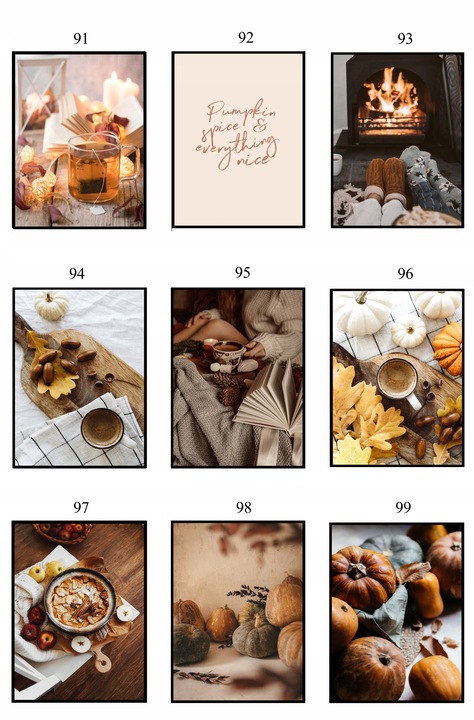 PLAKAT 40x50 JESIENNY poster DUŻO WZORÓW eviero do domu pejzaże na