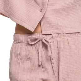 Moraj Długa Bardzo delikatna Piżama Damska z Muślinu Beżowa 5000-008 M