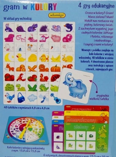 GRA EDUKACYJNA dla 4 Latka Gram w Kolory ZABAWA