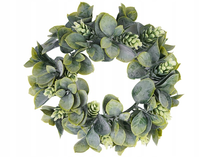 WIANEK GĘSTY BOHO NA STÓŁ ŚLUB WESELE DEKORACYJNE WIANKI Z LIŚCMI