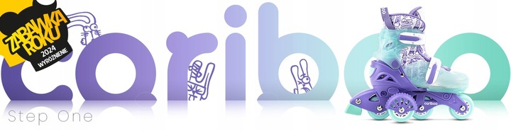 Rolki dla dzieci CARIBOO STEP 1 regulowane - 30-33