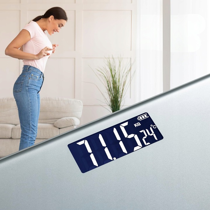 WAGA ŁAZIENKOWA ELEKTRONICZNA SZKLANA LCD PRECYZYJNA 180KG GRUNDIG