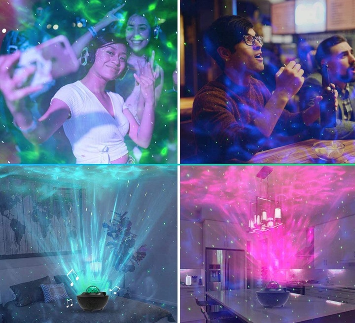 PROJEKTOR GWIAZD RZUTNIK NIEBA LAMPKA NOCNA ASTRONAUTA GŁOŚNIK BLUETOOTH