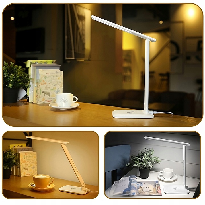 LAMPKA LED BIURKOWA NOCNA SZKOLNA BIURKO ŁADOWARKA