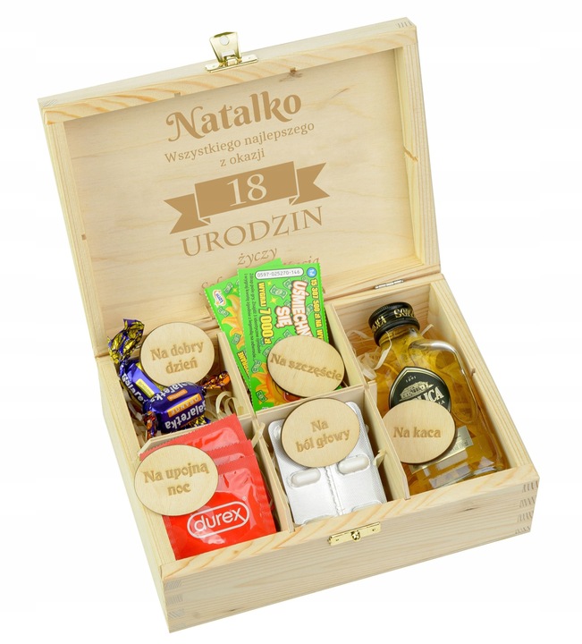 PUDEŁKO NIEZBĘDNIK PREZENT NA 18 30 40 50 URODZINY