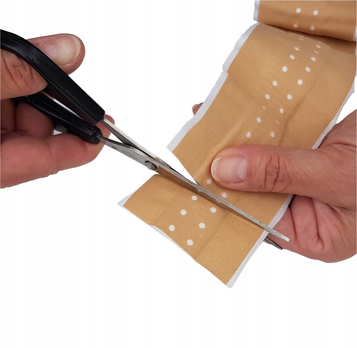 PLASTER Z OPATRUNKIEM 6CM x 5M DO CIĘCIA TKANINOWY