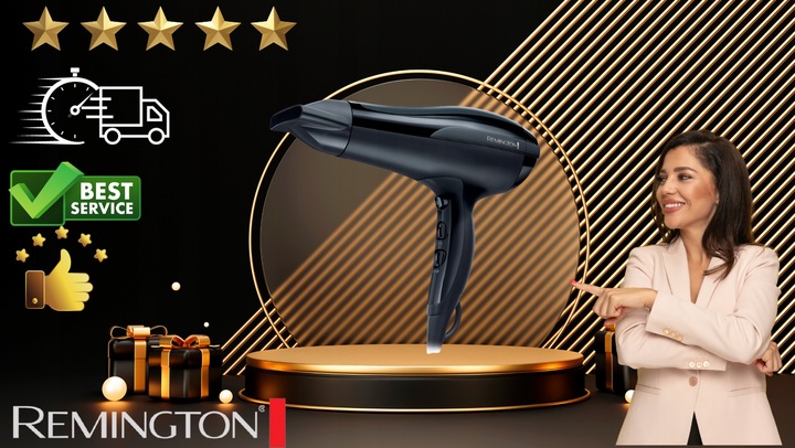 SUSZARKA REMINGTON DO WŁOSÓW TURBO Z JONIZACJĄ UCHWYTEM NIEZAWODNA