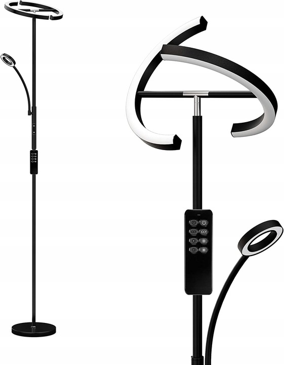 LED Lampa Stojąca Podłogowa Do Salonu 20W+7WPółokrągły kształt 175CM