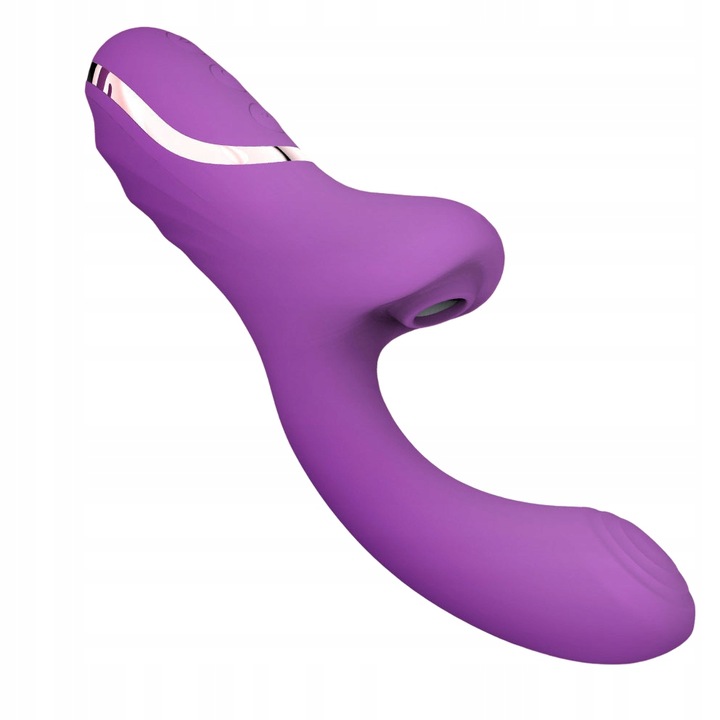 DUŻY FIOLETOWY WIBRATOR ORGAZMOWY PUNKTU G SSĄCY ŁECHTACZKĘ