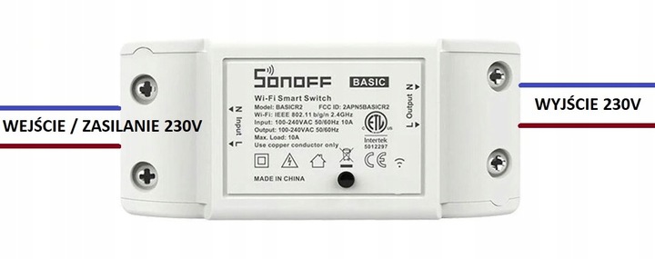 Sonoff Basic R2 Czujnik Temperatury Wilgotności SUPLA WiFi THS01