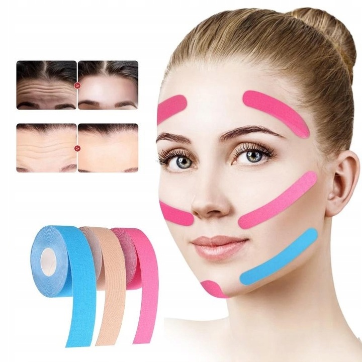 5x TAŚMA DO KINESIOTAPINGU PLASTRY TEJPY DO TAPINGU TWARZY FACE TAPE