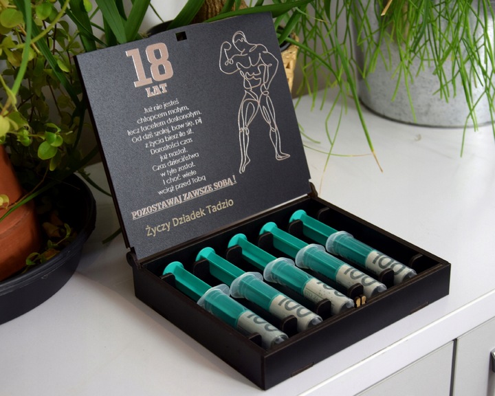 Pudełko Zastrzyk Gotówki Prezent na 18 Urodziny