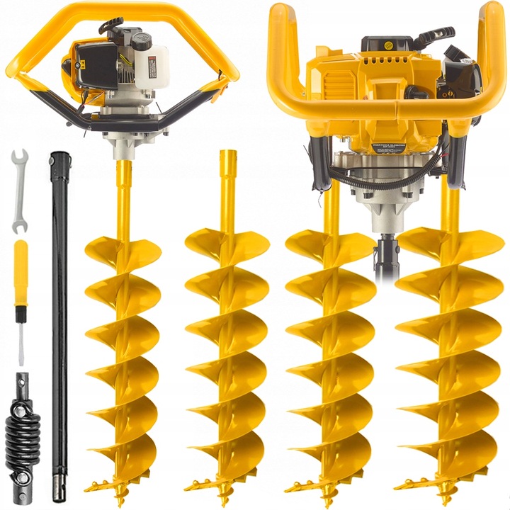 WIERTNICA SPALINOWA glebowa świder HEXAGON + GRYZZLY PRO 10/20/30