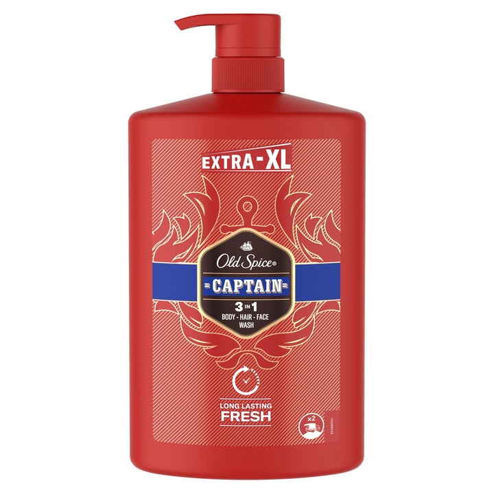 Old Spice Captain, Żel pod prysznic i szampon dla mężczyzn 3w1, 1000ml