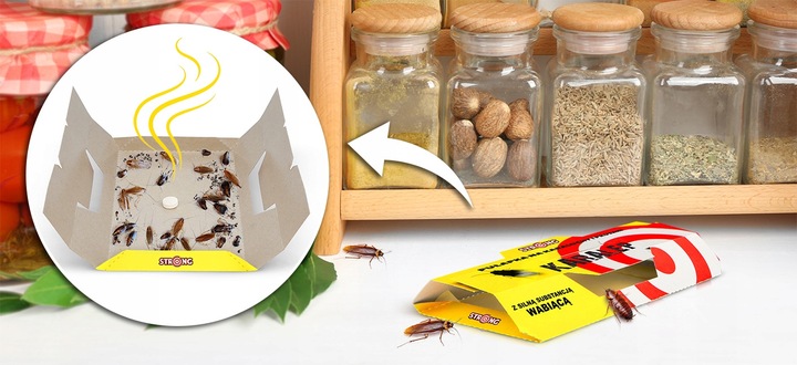 5X PUŁAPKA ŚRODEK NA PRUSAKI SILNIE WABIĄCY LEP NA KARALUCHY KARALEP