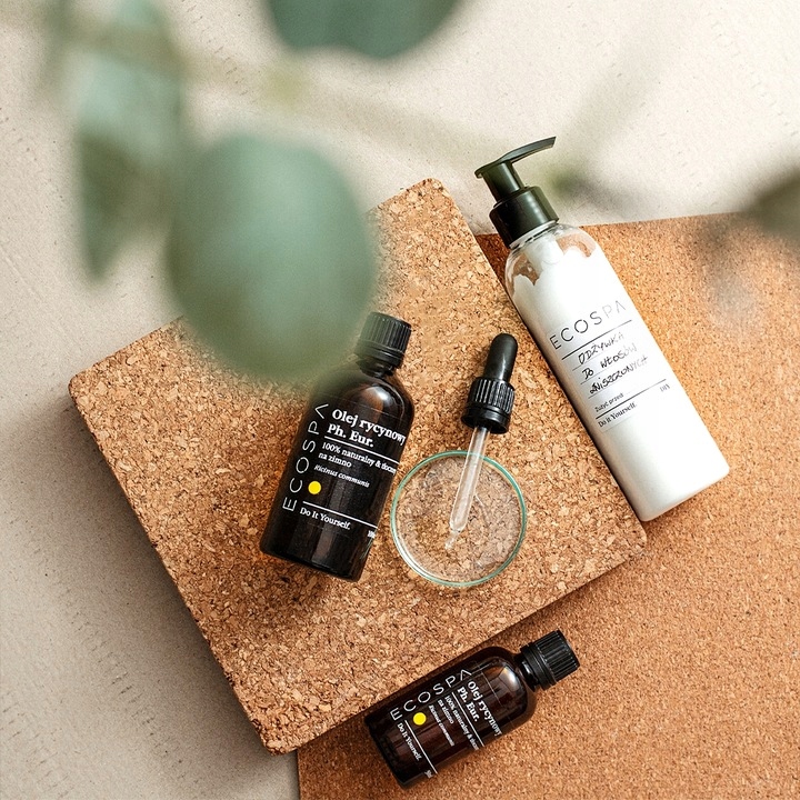 NATURALNY OLEJ RYCYNOWY NIERAFINOWANY TWARZ WŁOSY BRWI RZĘSY 100 ML ECOSPA