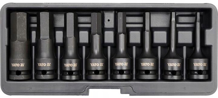 YATO ZESTAW UDAROWE KLUCZE IMBUSOWE TRZPIENIOWE imbusy 1/2" HEX 5-19mm