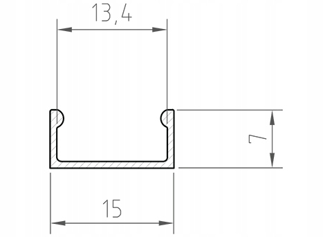 PROFIL ALUMINIOWY LED Taśma LED Natynkowy Wpuszczany KLOSZ MLECZNY 2